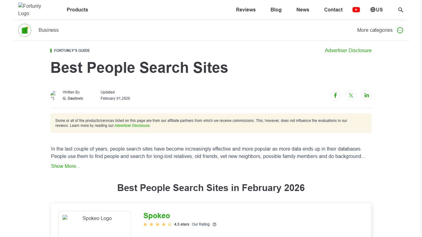 Best People Search Sites in February 2026 Fortunly